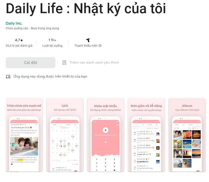 TOP 3 ỨNG DỤNG VIẾT NHẬT KÍ ĐƯỢC ƯA CHUỘNG NĂM 2022