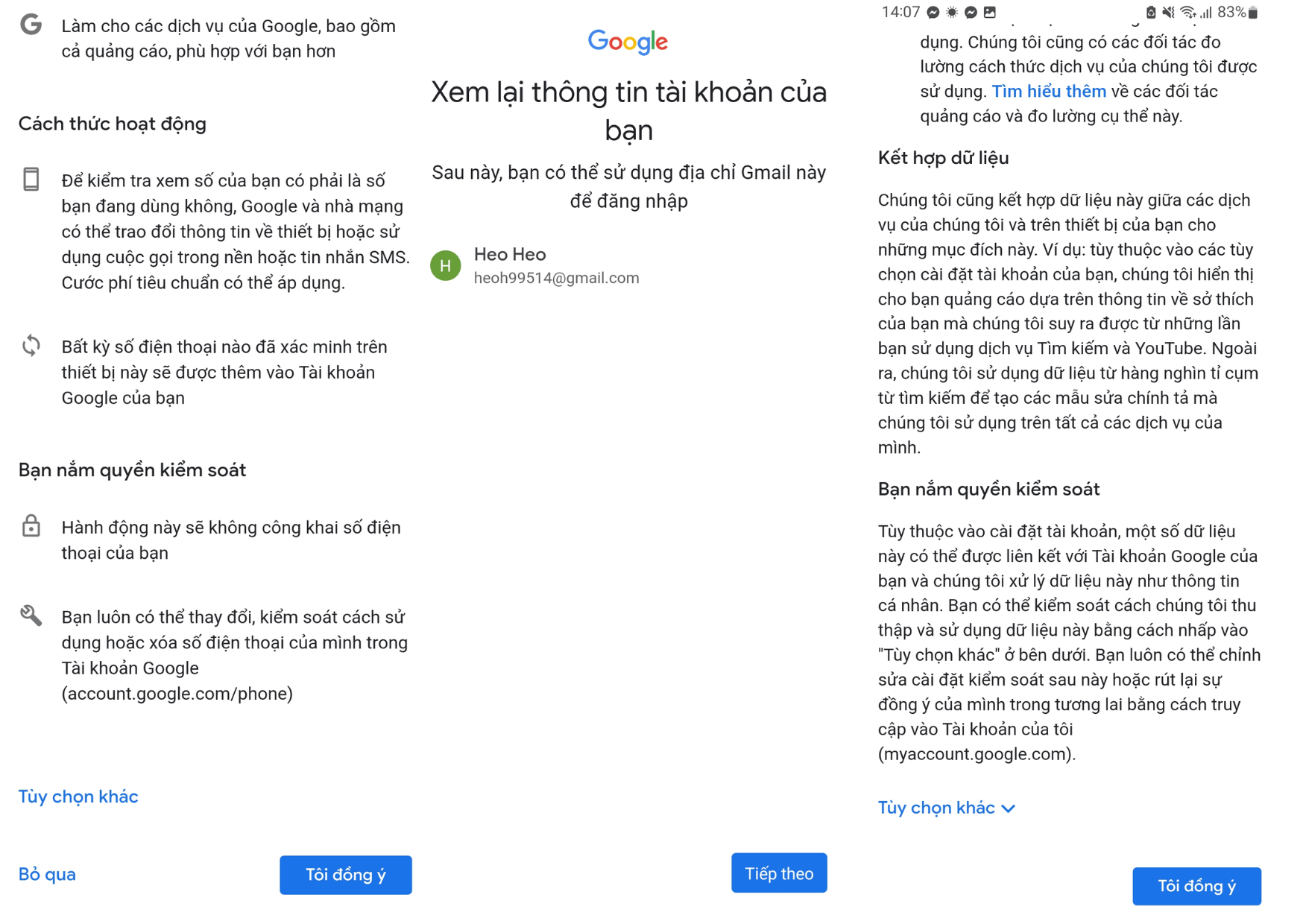 Chọn Tôi đồng ý để xác nhận.