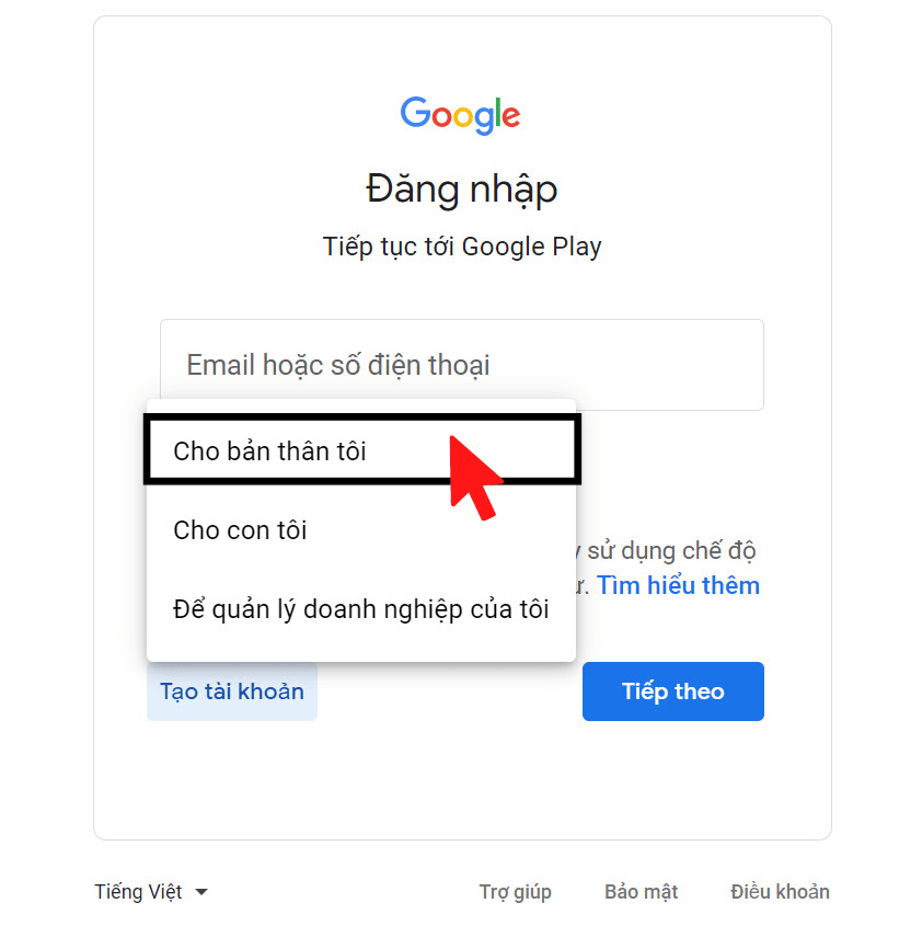 Hướng dẫn tạo tài khoản Google Play trên điện thoại, máy tính 