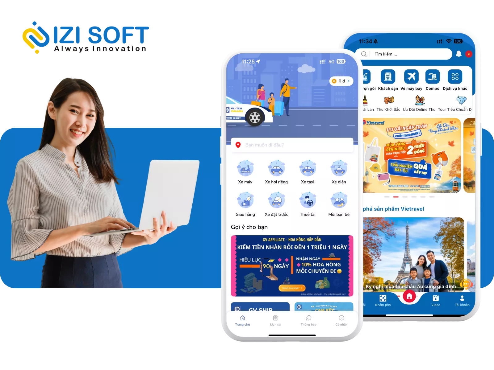 Tại sao chọn thiết kế app của IZI Soft